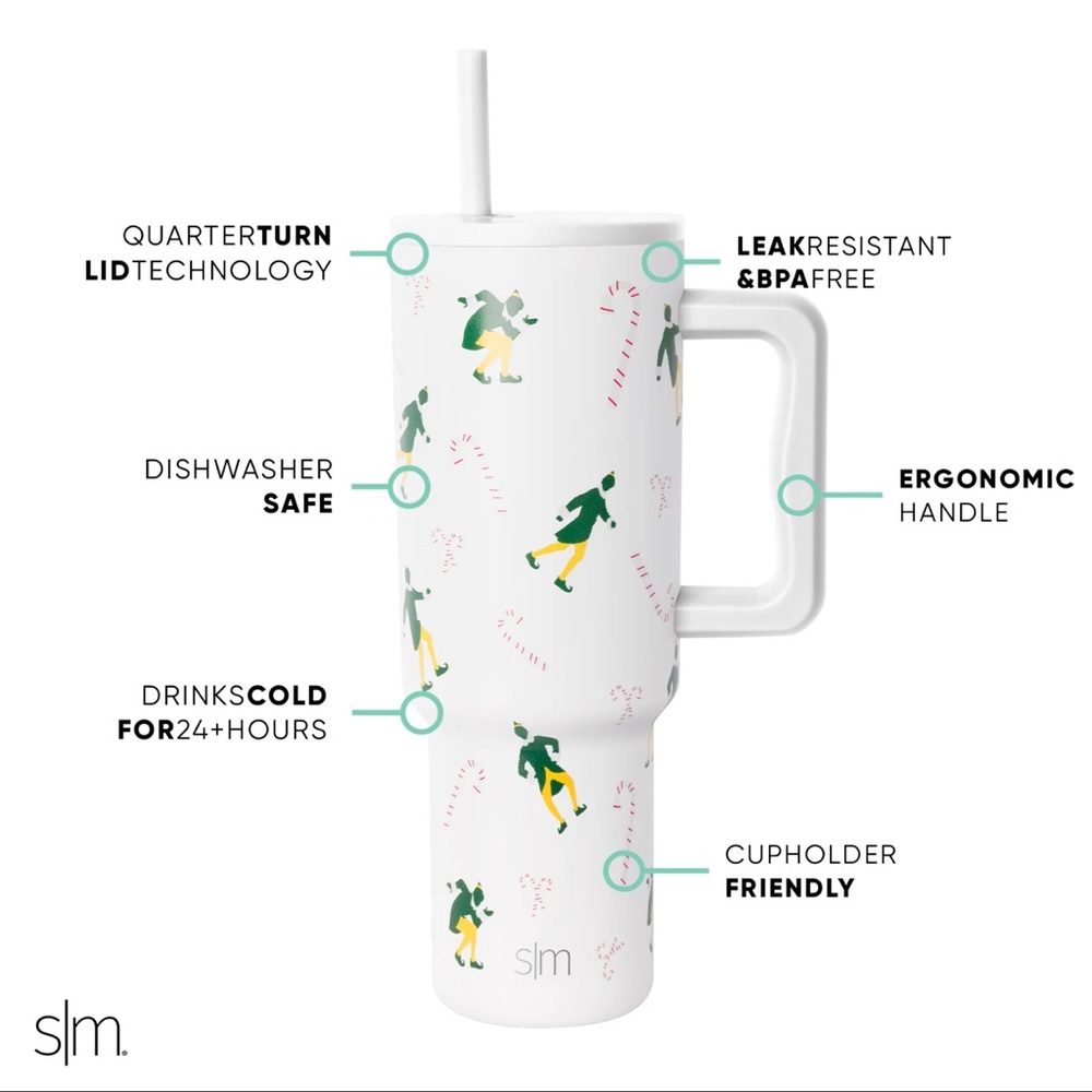 Simple modern BUDDY THE ELF 40oz Trek Tumbler
